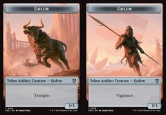 Golem (0014) // Golem (0015) Double-Sided Token - Foil